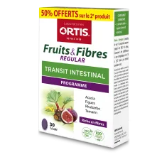 Fruits&Fibres Regular 50% offerts cpr. - - Transit intestinal trop lent - Laboratoires ORTIS