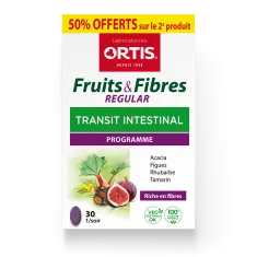 Fruits&Fibres Regular 50% offerts - Transit intestinal trop lent - Laboratoires ORTIS