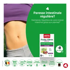 Fruits&Fibres Regular 50% offerts cpr. - - Transit intestinal trop lent - Laboratoires ORTIS