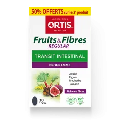 Fruits&Fibres Regular 50% offerts - Transit intestinal trop lent - Laboratoires ORTIS