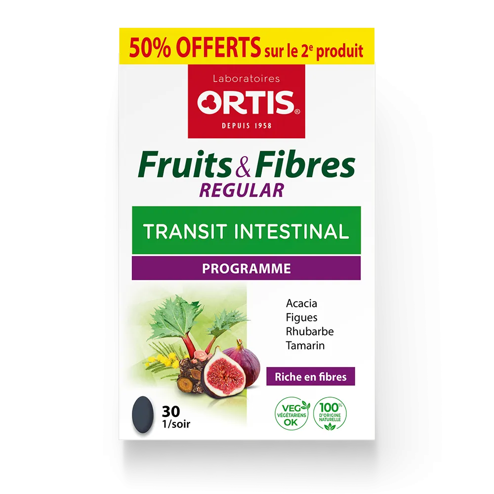 Fruits&Fibres Regular 50% offerts - Transit intestinal trop lent - Laboratoires ORTIS