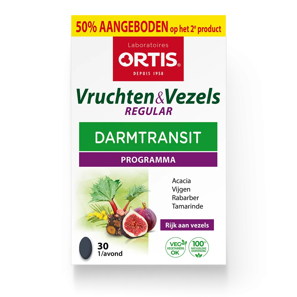 Duo Vruchten&Vezels Regular 50% gratis - Vertraagde darmtransit - Laboratoires ORTIS