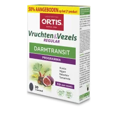 Duo Vruchten&Vezels Regular 50% gratis - Vertraagde darmtransit - Laboratoires ORTIS