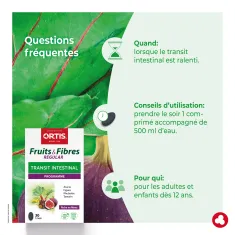 Fruits&Fibres Regular 50% offerts - Transit intestinal trop lent - Laboratoires ORTIS