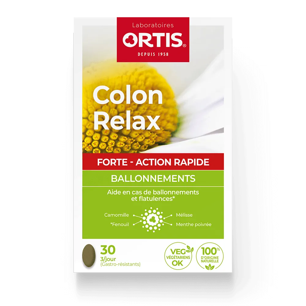 Colon Relax Forte - Ballonnement - Gaz intestinaux - Laboratoires ORTIS