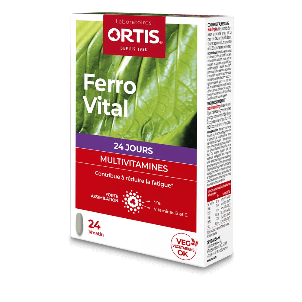 Ferro Vital - Vitamines et minéraux - Laboratoires ORTIS