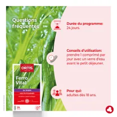 Ferro Vital - Vitamines et minéraux - Laboratoires ORTIS