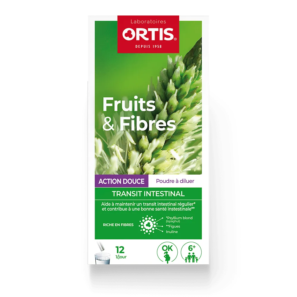 Fruits&Fibres Action Douce - Transit ralenti - Solution douce - Laboratoires ORTIS