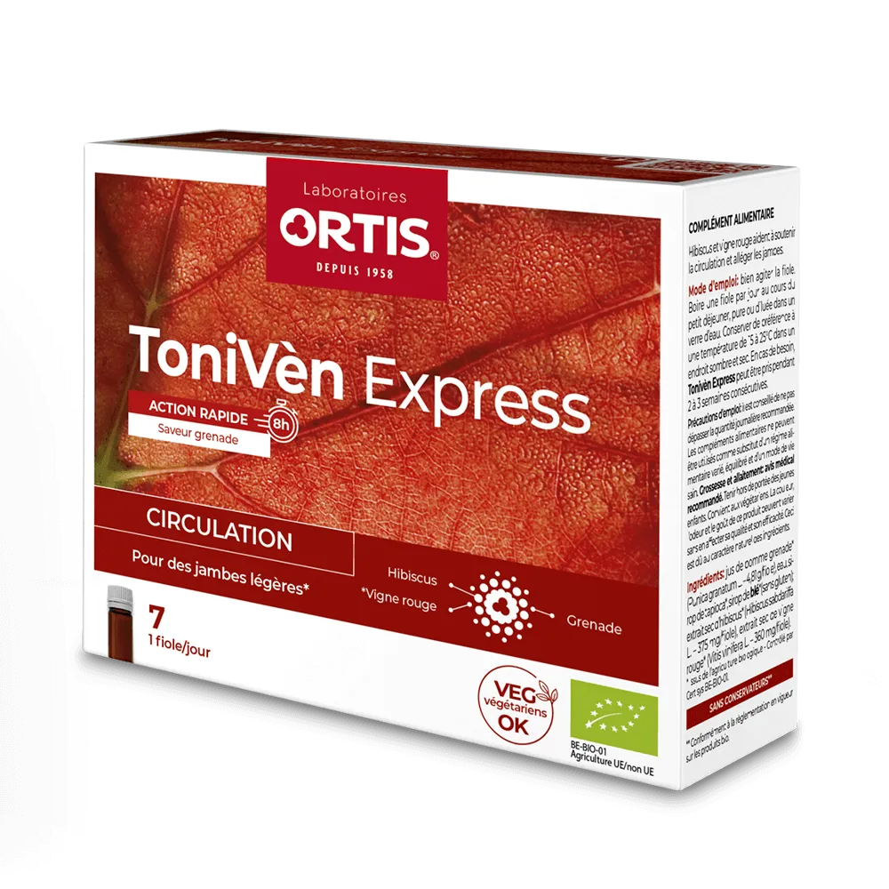 ToniVèn Express - Circulation - Jambes lourdes - Laboratoires ORTIS