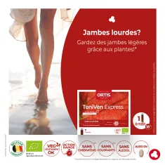 ToniVèn Express - Circulation - Jambes lourdes - Laboratoires ORTIS