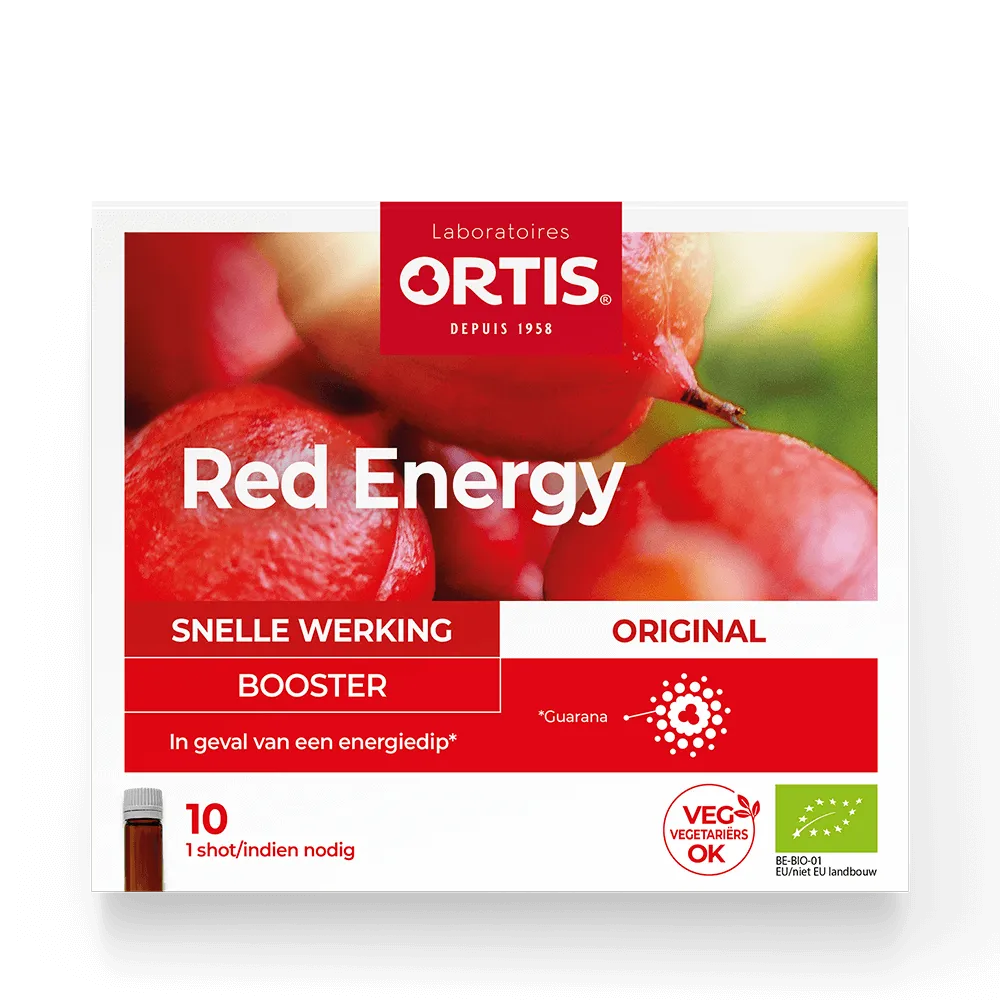 Red Energy met alcohol - vermoeidheid - Energie - Laboratoires ORTIS