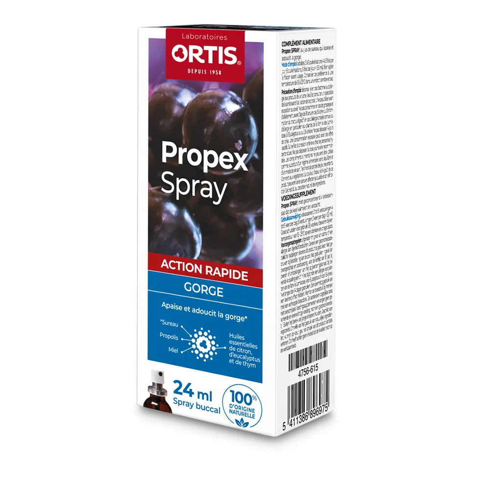 Propex Spray Gorge - Maux d'hiver - Coup de froid - Laboratoires ORTIS