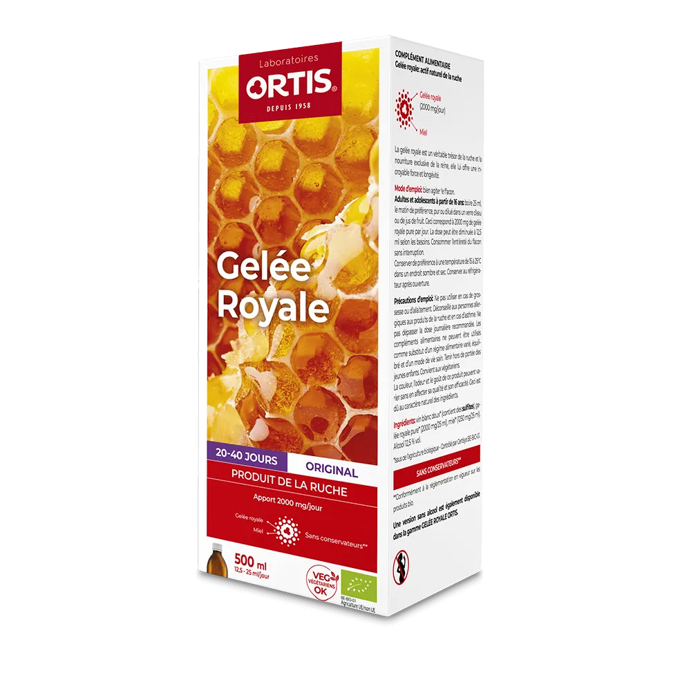 Gelée Royale avec alcool - Produit de la ruche - Laboratoires ORTIS