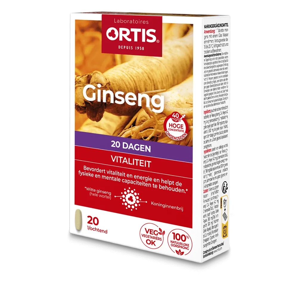 Ginseng tab. - Versterkend - Vitaliteit - Laboratoires ORTIS