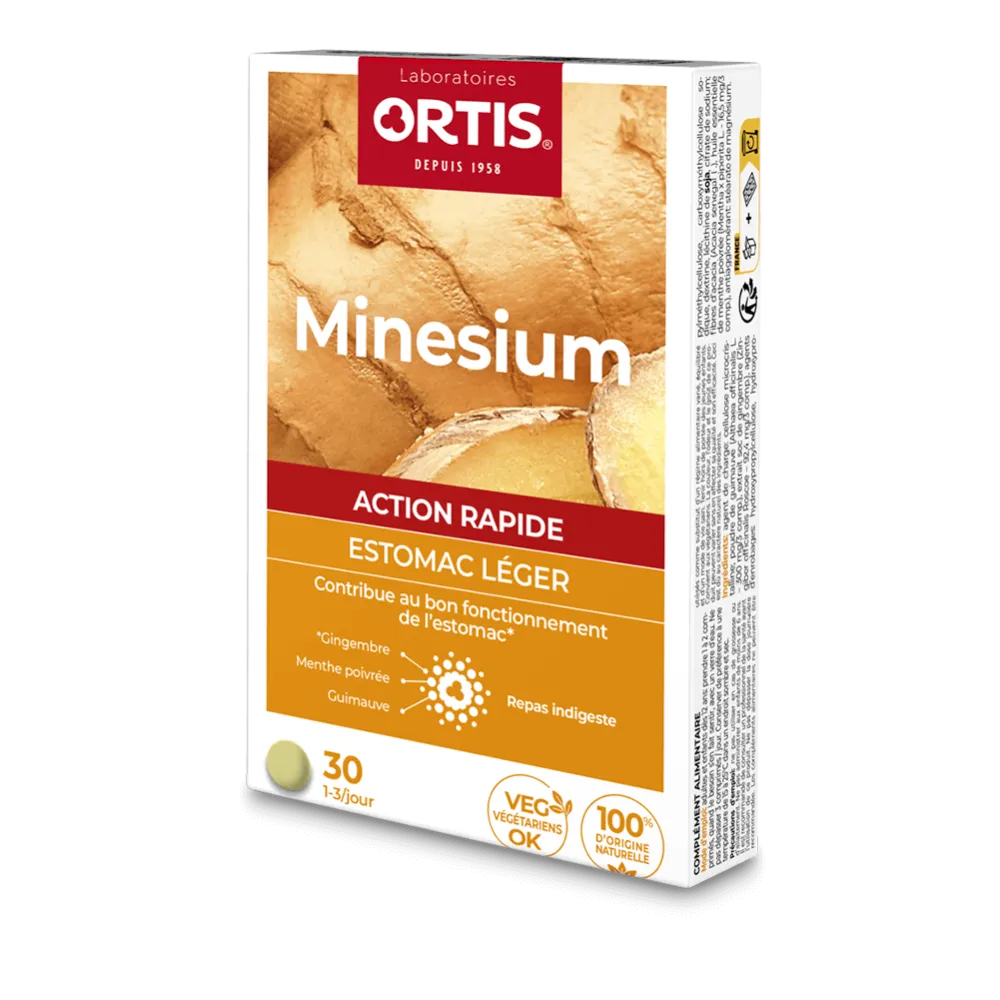 Minesium - Lourdeurs digestives - Laboratoires ORTIS