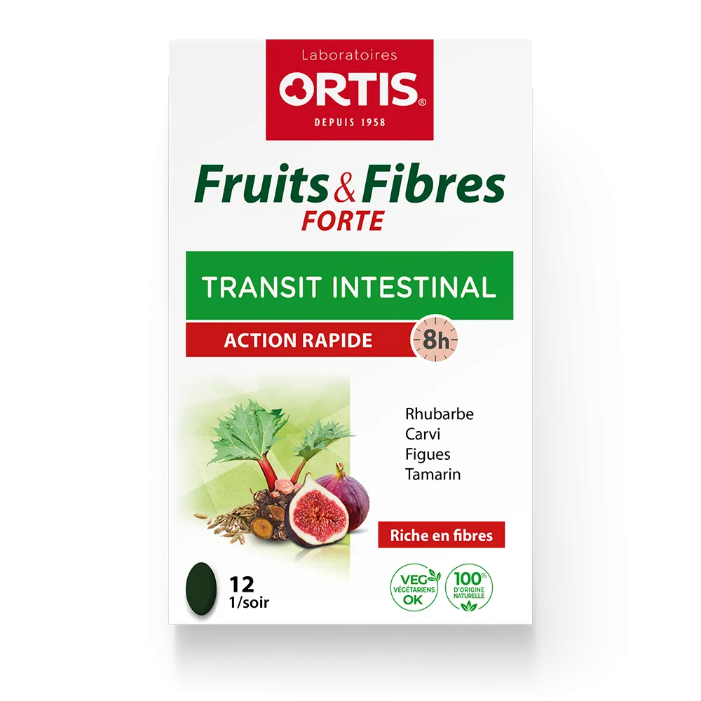 Fruits&Fibres Forte - Transit intestinal trop lent - Laboratoires ORTIS