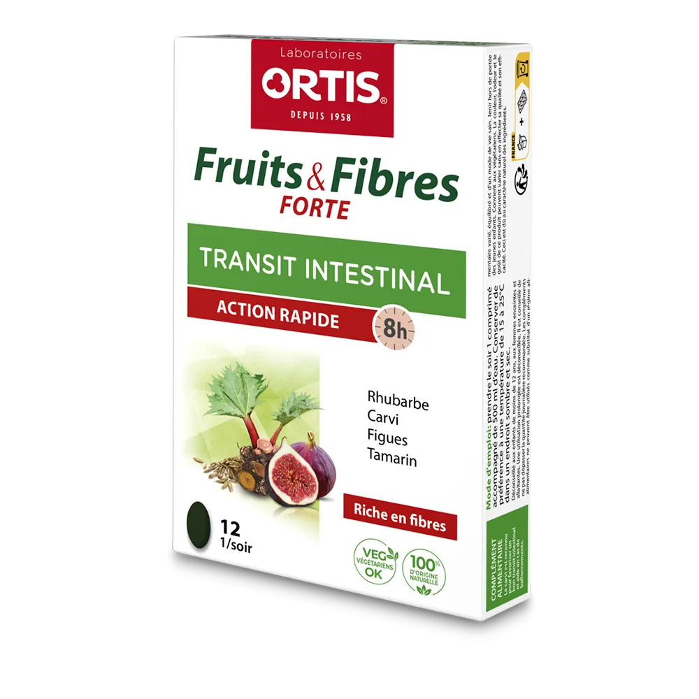 Fruits&Fibres Forte - Transit intestinal trop lent - Laboratoires ORTIS