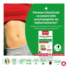 Fruits&Fibres Forte - Transit intestinal trop lent - Laboratoires ORTIS