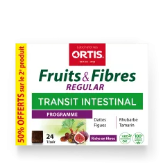 Fruits&Fibres Regular 50% offerts cubes -  - Transit intestinal trop lent - Laboratoires ORTIS