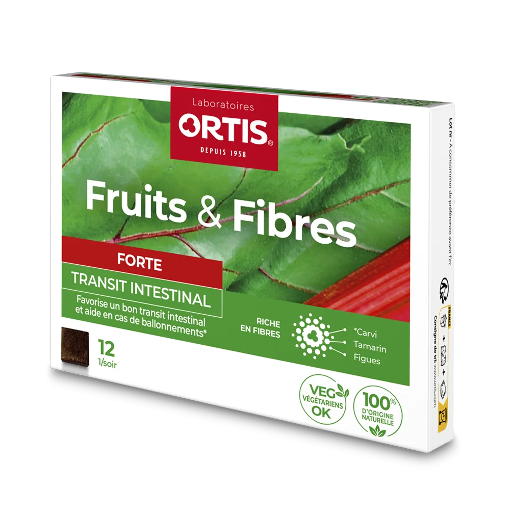 Fruits&Fibres Forte - Transit intestinal trop lent - Laboratoires ORTIS