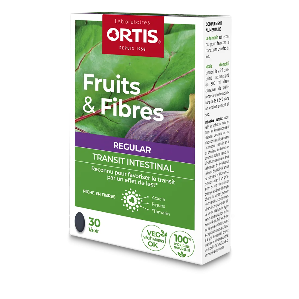 Fruits&Fibres Regular - Transit intestinal trop lent - Laboratoires ORTIS