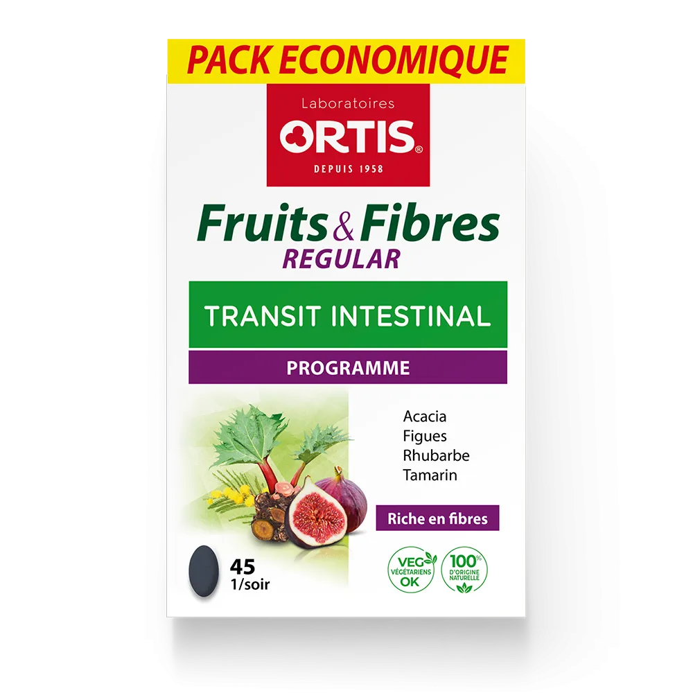 Fruits&Fibres Regular Ecopack - Transit intestinal trop lent - Laboratoires ORTIS