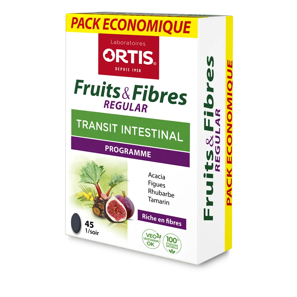 Fruits&Fibres Regular Ecopack - Transit intestinal trop lent - Laboratoires ORTIS