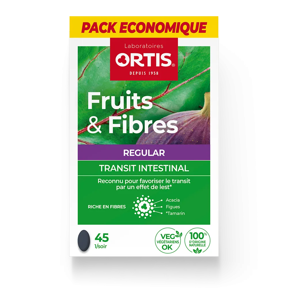 Fruits&Fibres Regular Ecopack - Transit intestinal trop lent - Laboratoires ORTIS