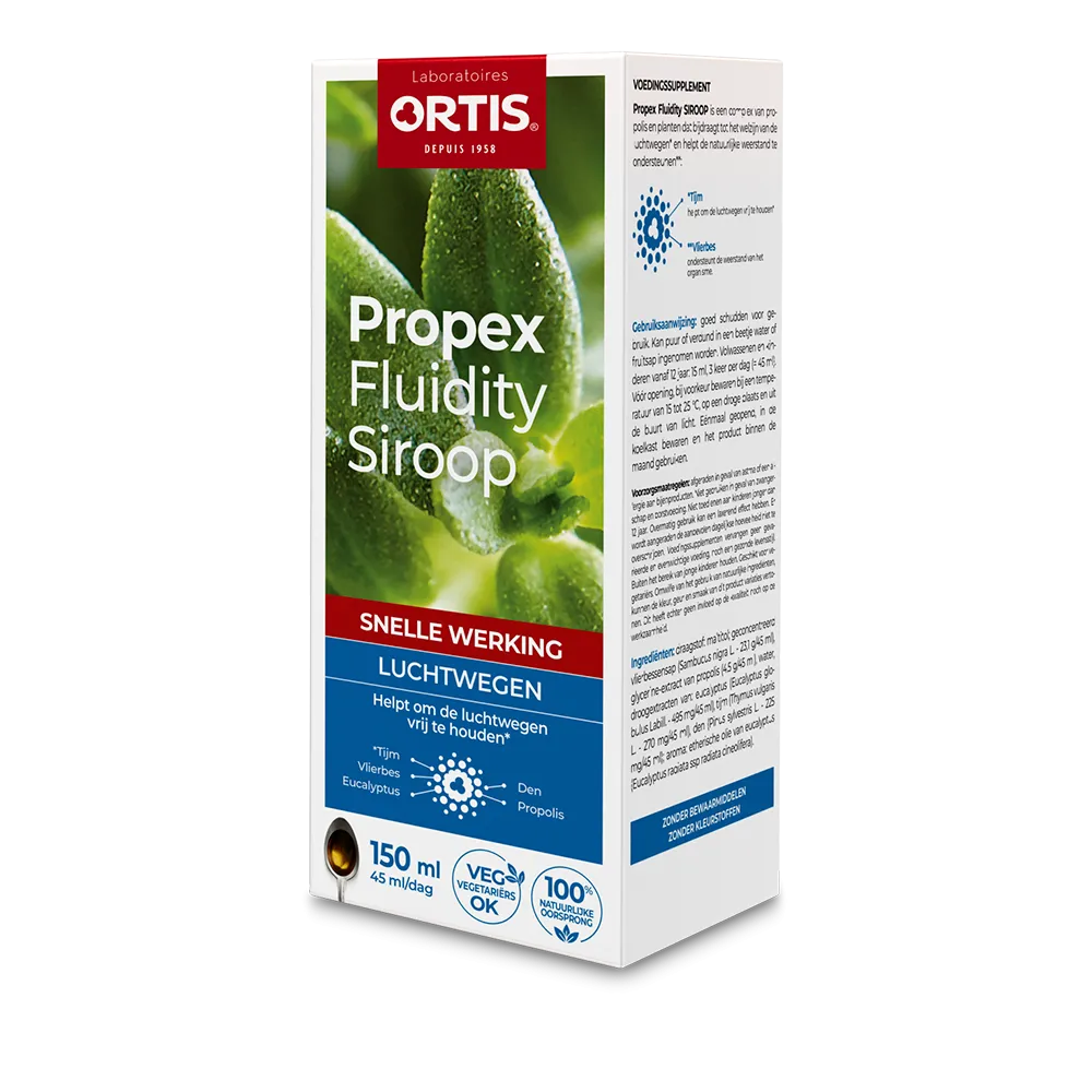 Propex Fluidity Siroop - Winterkwaaltjes - Verkoudheid - Laboratoires ORTIS