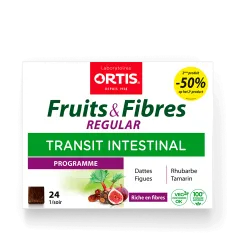 Fruits&Fibres Regular 50% offerts - Transit intestinal trop lent - Laboratoires ORTIS