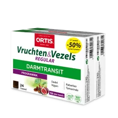 Vruchten&Vezels Regular 50% gratis blokjes - Vertraagde darmtransit - Laboratoires ORTIS