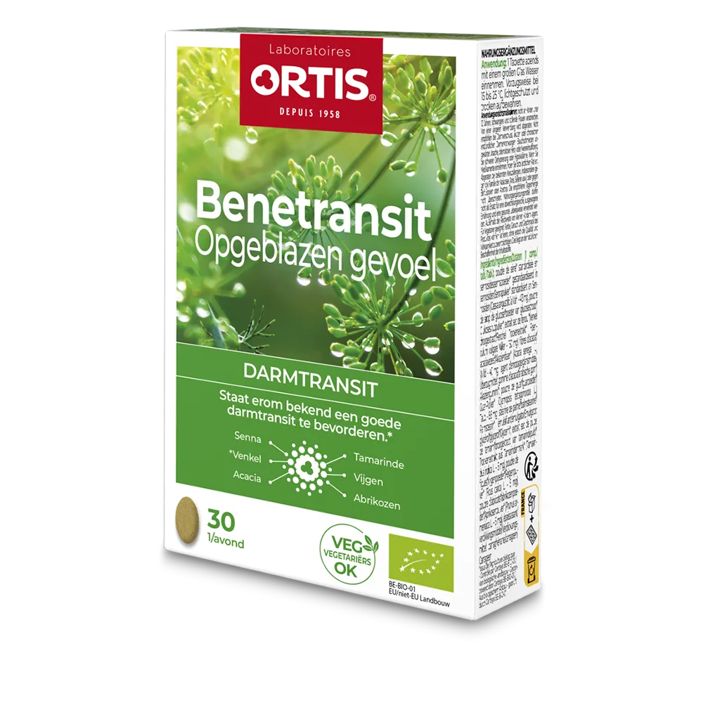 Benetransit Opgeblazen gevoel - Darmtransit te langzaam - Laboratoires ORTIS