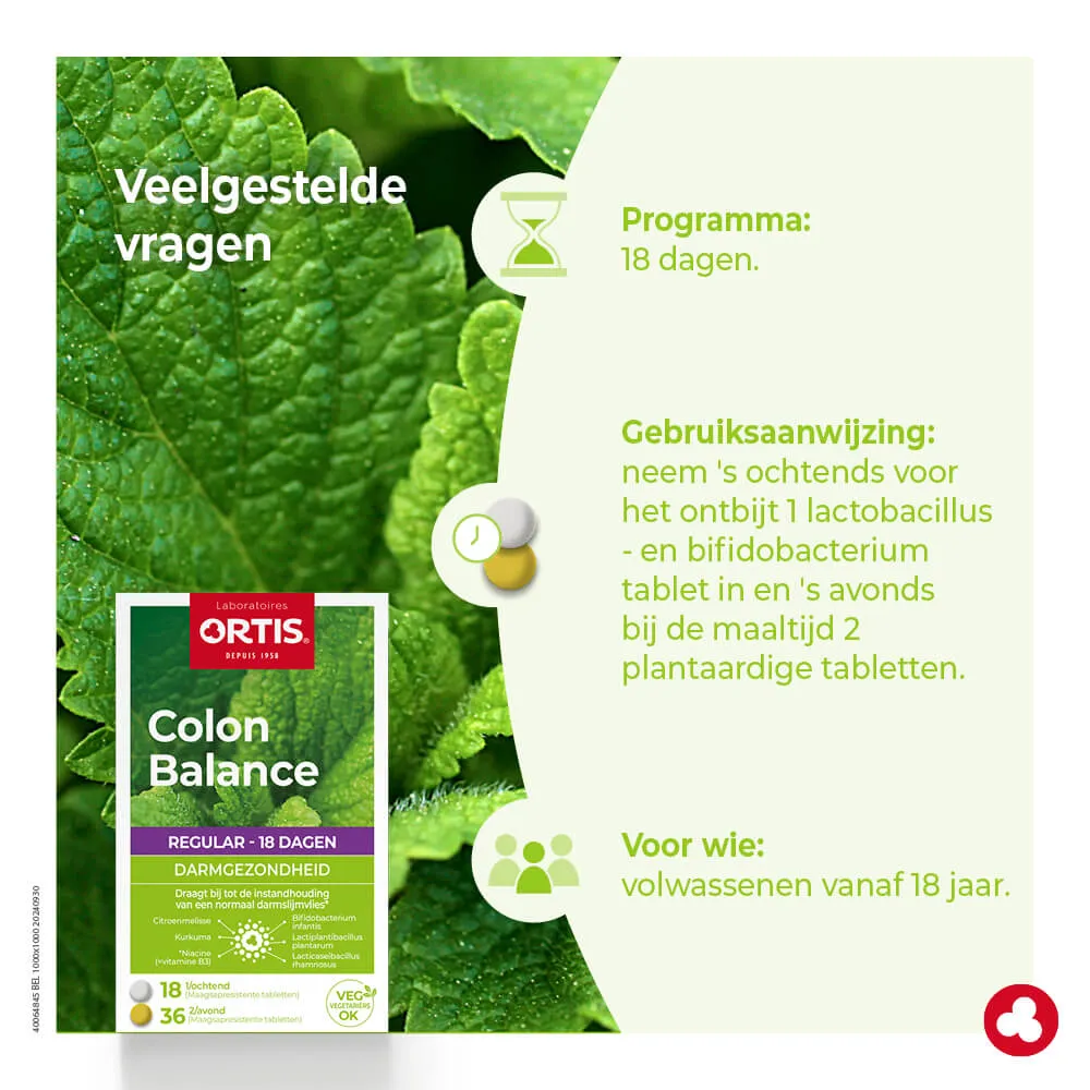 Colon Balance - Colon en opgeblazen gevoel - Laboratoires ORTIS