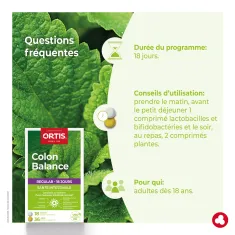 Colon Balance Regular - Côlon, ballonnements, gaz intestinaux - Laboratoires ORTIS