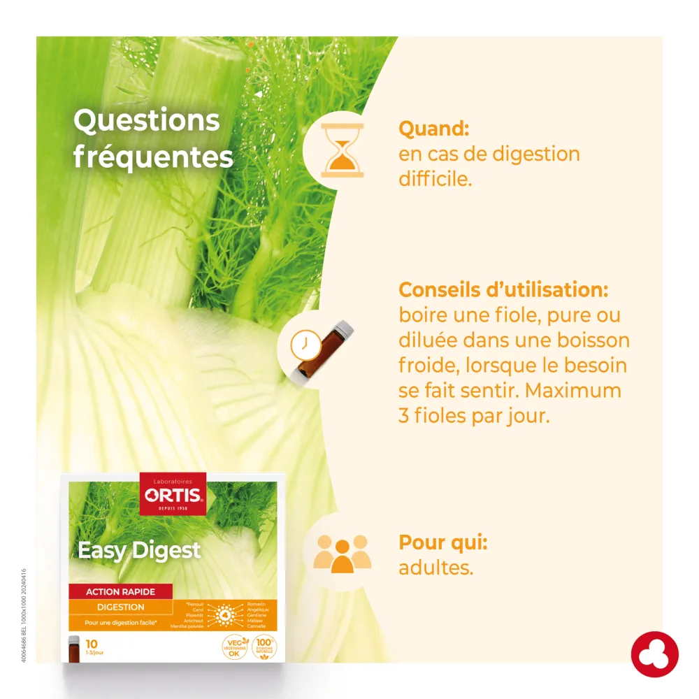 Easy Digest - Excès - Digestion - Laboratoires ORTIS