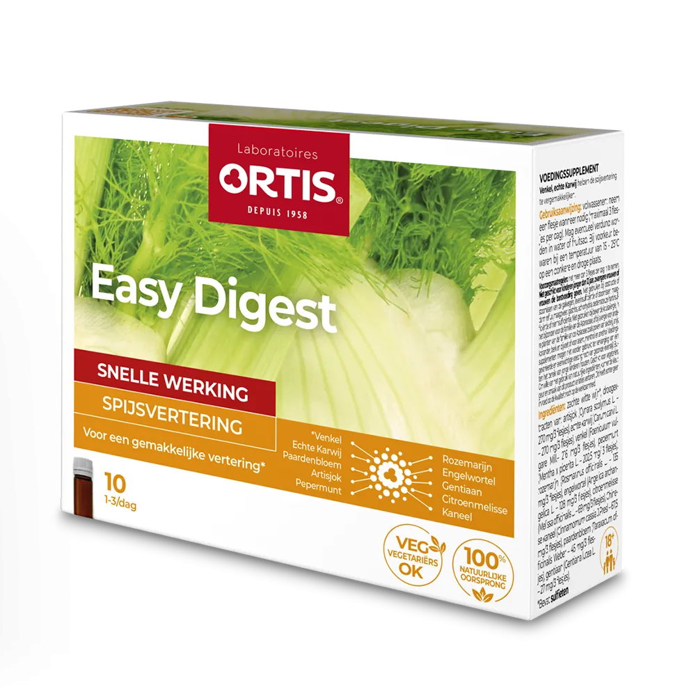 Easy Digest - Overeten - Spijsvertering - Laboratoires ORTIS