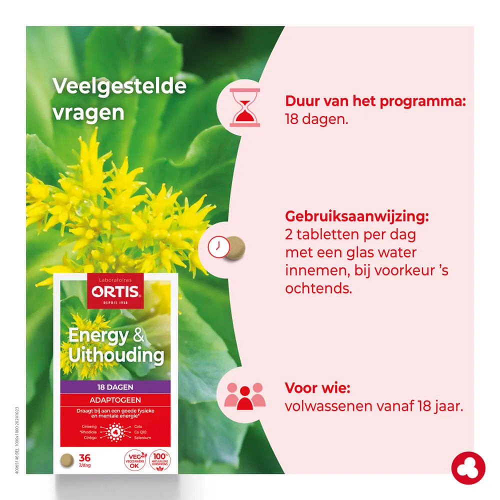 Energy&Uithouding - Vermoeidheid - Energie - Laboratoires ORTIS