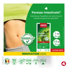 Fruits&Fibres Action Forte- Transit ralenti - Solution forte - Laboratoires ORTIS