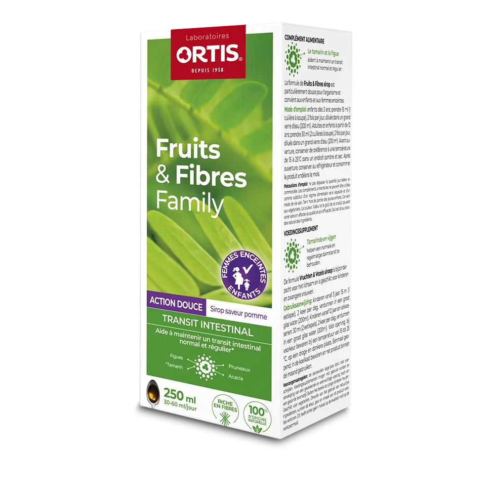 Fruits&Fibres Action Douce - Transit ralenti - Solution douce - Laboratoires ORTIS