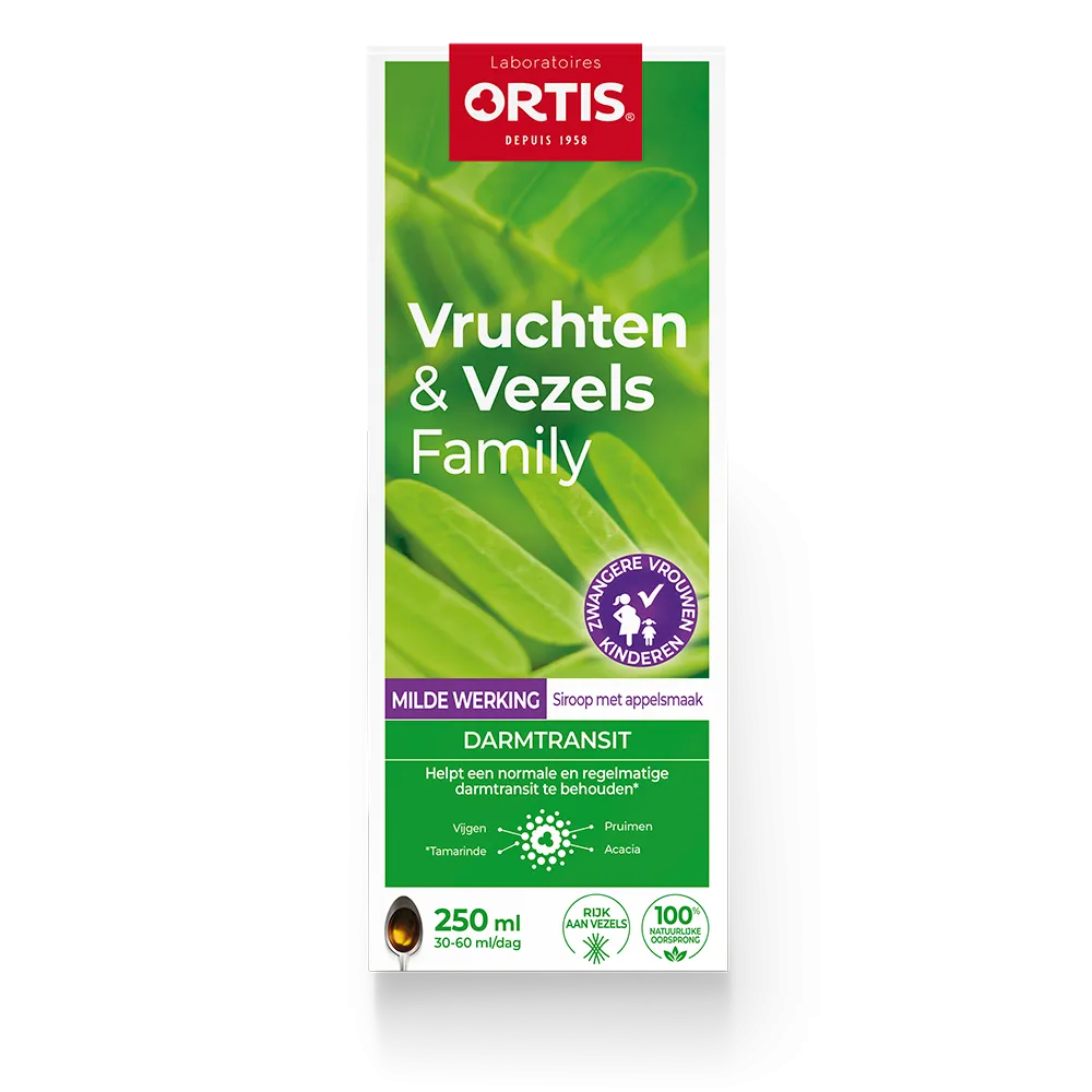 Vruchten&Vezels Milde Werking - Vertraagde darmtransit - Milde oplossing - Laboratoires ORTIS