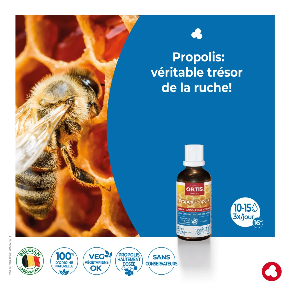 Propex Propolis - Produit de la ruche - Laboratoires ORTIS