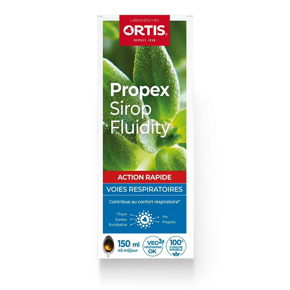 Propex Sirop Fluidity - Maux d'hiver - Coup de froid - Laboratoires ORTIS