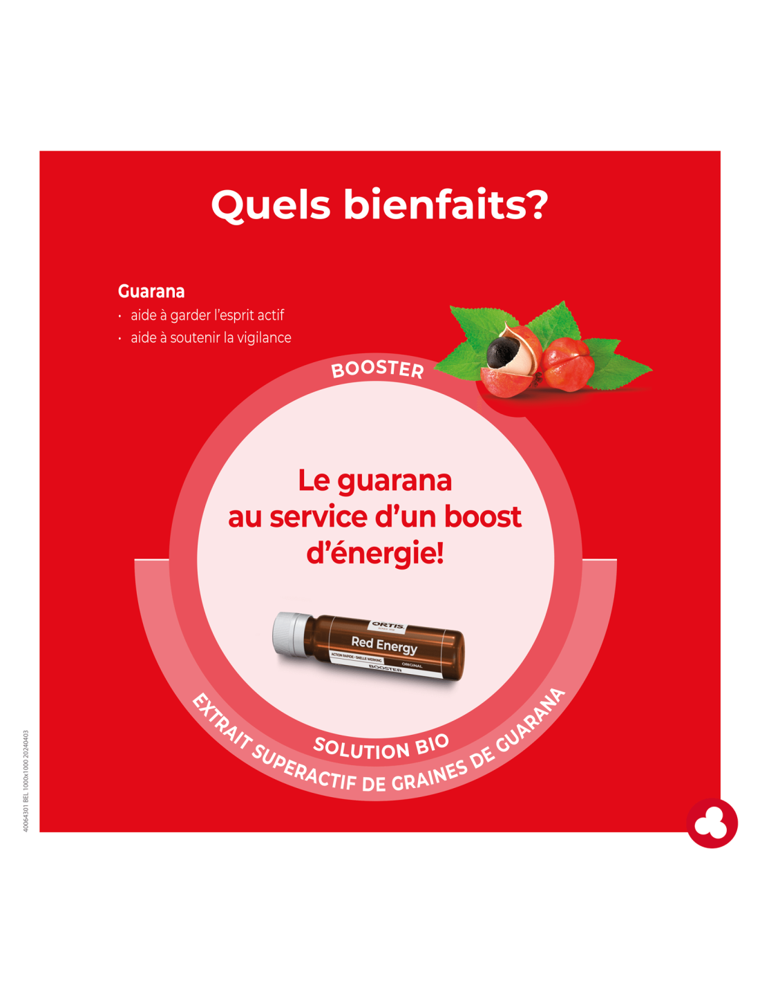 Red Energy sans alcool - Coup de pompe - Laboratoires ORTIS