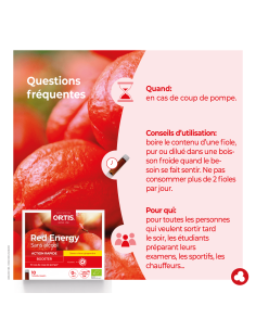 Red Energy sans alcool - Coup de pompe - Laboratoires ORTIS
